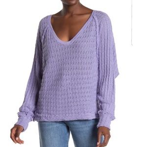 Free People Thien's‎ Hacci Top, Periwinkle, Small